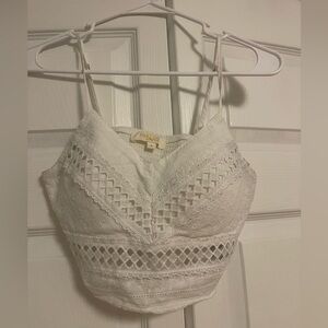 white pretty lace top